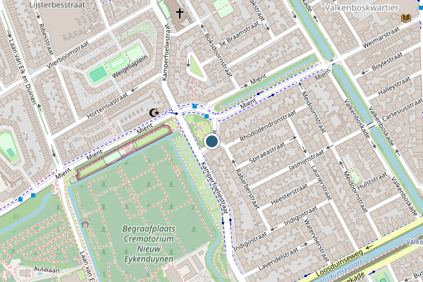 Politie-melding op Mient, Den Haag op 22 juli, kaart-overzicht