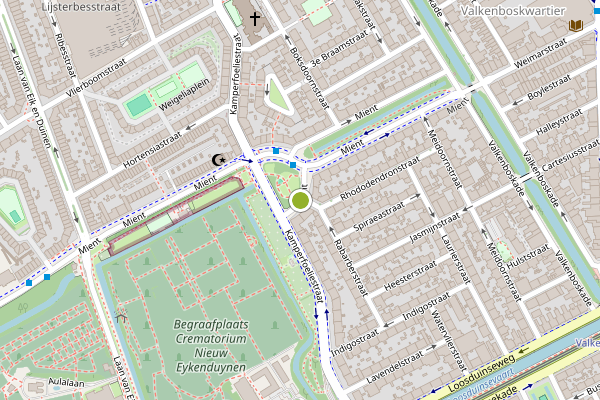 Ambulance-melding op Mient, Den Haag op 22 juli, kaart-overzicht
