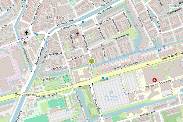 Ambulance-melding op Schoolstraat, Den Hoorn ZH op 22 juli, kaart-overzicht