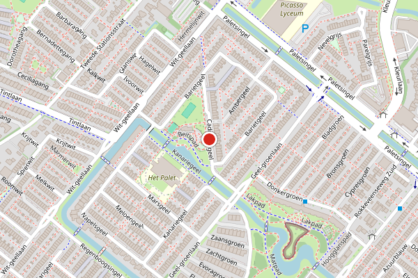 Brandweer-melding op Cadmiumgeel, Zoetermeer op 22 juli, kaart-overzicht