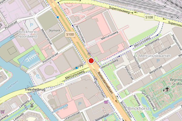 Brandweer-melding op Binckhorstlaan, Den Haag op 22 juli, kaart-overzicht
