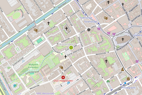 Ambulance-melding op Zuilingstraat, Den Haag op 23 juli, kaart-overzicht