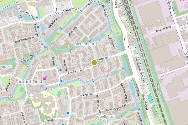 Ambulance-melding op Edelhertlaan, Delft op 23 juli, kaart-overzicht
