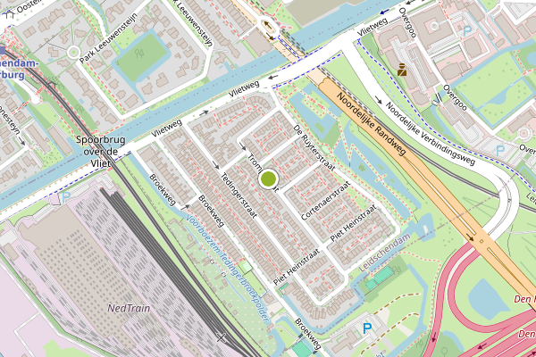 Ambulance-melding op Trompstraat, Leidschendam op 23 juli, kaart-overzicht