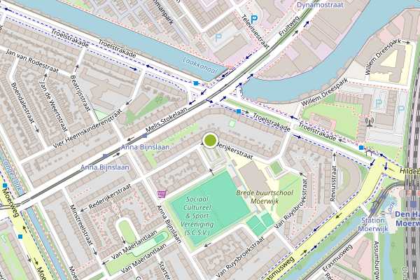 Ambulance-melding op Rederijkerstraat, Den Haag op 23 juli, kaart-overzicht