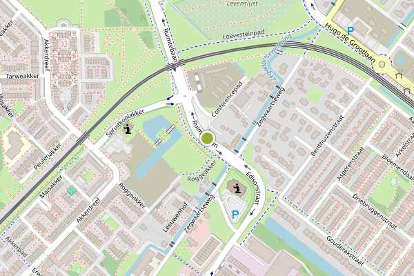 Ambulance-melding op Ruimtebaan, Zoetermeer op 13 mei, kaart-overzicht