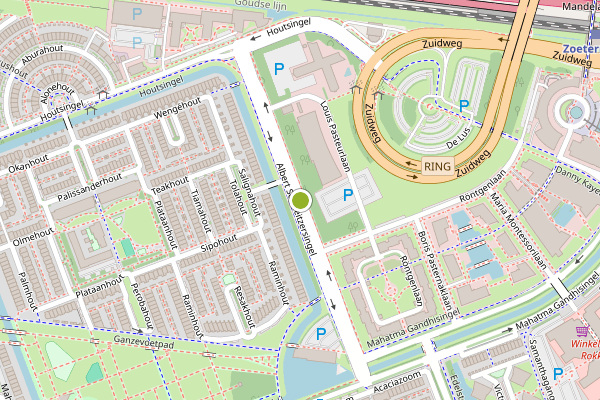 Ambulance-melding op Albert Schweitzersingel, Zoetermeer op 13 mei, kaart-overzicht