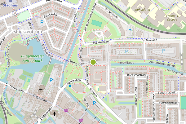 Ambulance-melding op Beatrijspad, Zoetermeer op 13 mei, kaart-overzicht