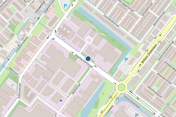 Politie-melding op Stephensonstraat, Zoetermeer op 23 juli, kaart-overzicht