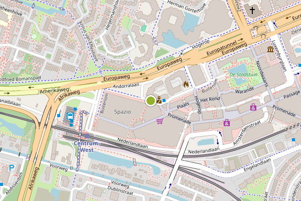 Ambulance-melding op Buitenom, Zoetermeer op 12 mei, kaart-overzicht