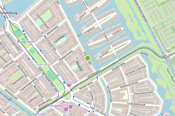 Ambulance-melding op Praagsingel, Den Haag op 23 juli, kaart-overzicht
