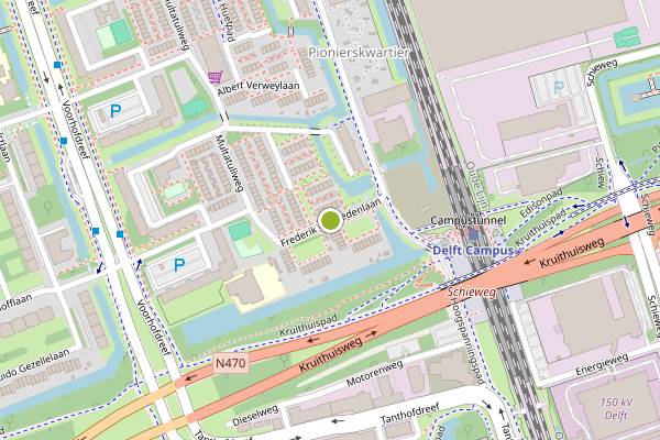 Ambulance-melding op Frederik van Eedenlaan, Delft op 13 mei, kaart-overzicht