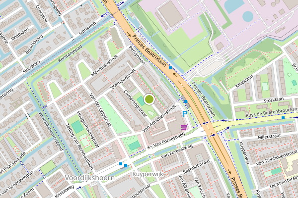 Ambulance-melding op Van Kinschotstraat Noord, Delft op 13 mei, kaart-overzicht