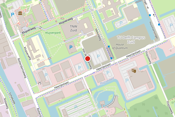 Brandweer-melding op Van der Maasweg, Delft op 13 mei, kaart-overzicht