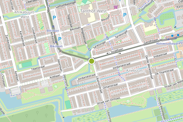 Ambulance-melding op Azielaan, Delft op 13 mei, kaart-overzicht