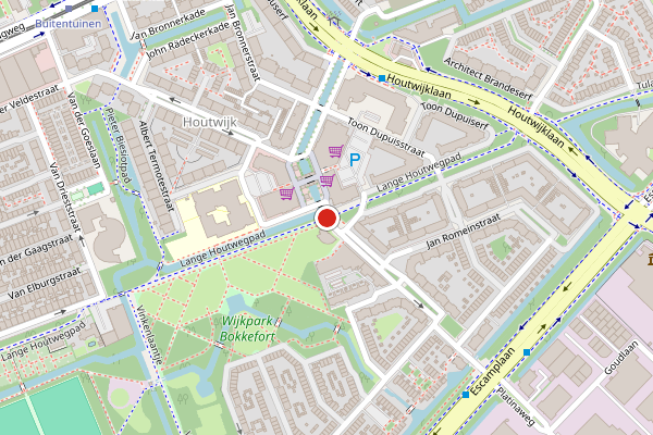 Brandweer-melding op Lange Houtwegpad, Den Haag op 23 juli, kaart-overzicht