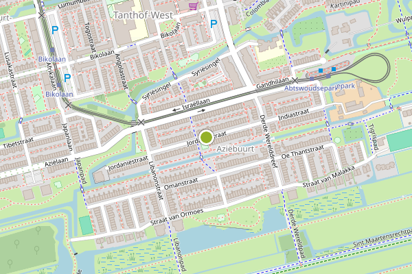 Ambulance-melding op Jordaniestraat, Delft op 13 mei, kaart-overzicht