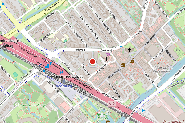 Brandweer-melding op Hoffmanplein, Voorburg op 23 juli, kaart-overzicht