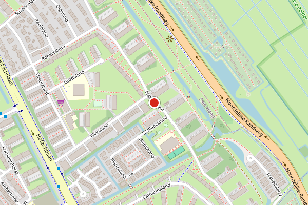 Brandweer-melding op Isabellaland, Den Haag op 23 juli, kaart-overzicht