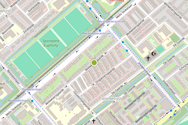 Ambulance-melding op Wolweversgaarde, Den Haag op 23 juli, kaart-overzicht