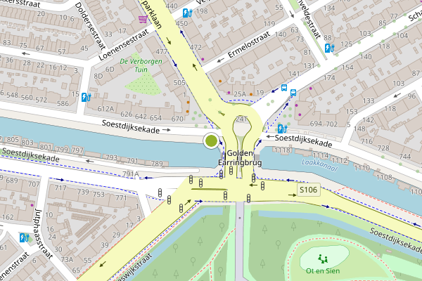 Ambulance-melding op Soestdijkseplein, Den Haag op 24 juli, kaart-overzicht