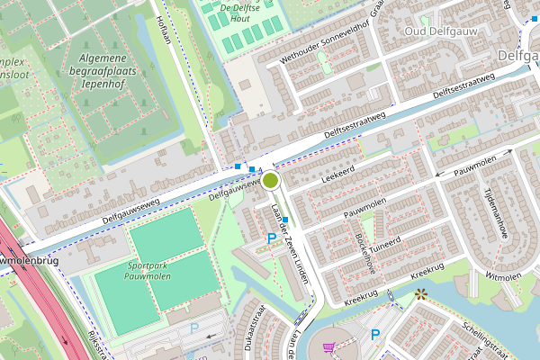 Ambulance-melding op Graaf Willem II laan, Delfgauw op 12 mei, kaart-overzicht