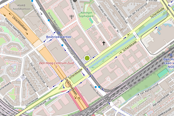 Ambulance-melding op Prinses Margrietplantsoen, Den Haag op 24 juli, kaart-overzicht