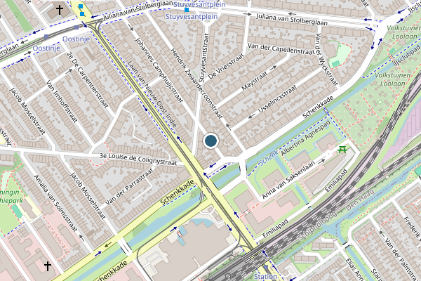 Politie-melding op Johannes Camphuijsstraat, Den Haag op 24 juli, kaart-overzicht