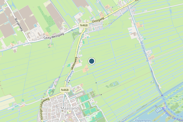 Politie-melding op Maasland op 24 juli, kaart-overzicht