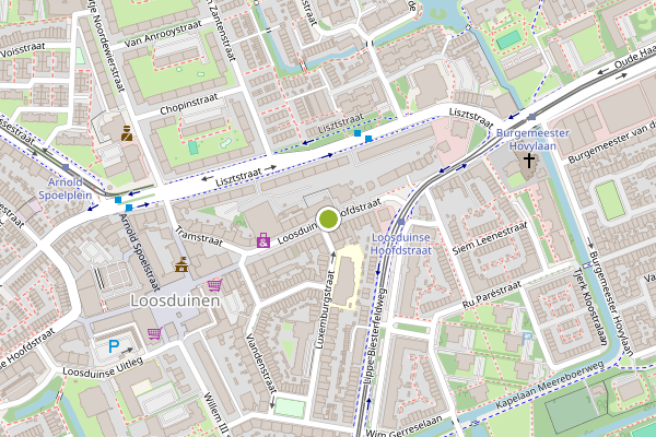 Ambulance-melding op Loosduinse Hoofdstraat, Den Haag op 24 juli, kaart-overzicht