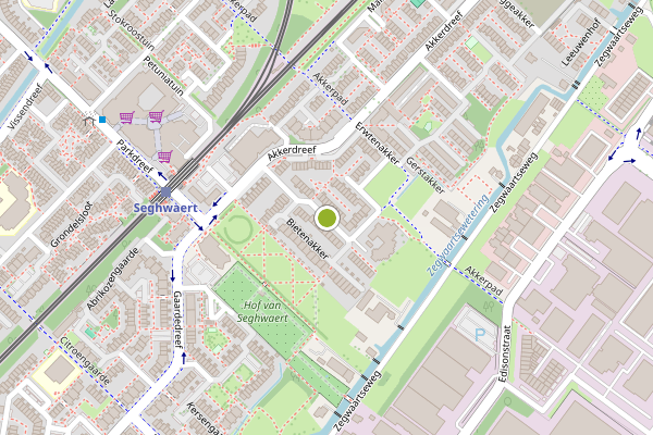 Ambulance-melding op Aspergeakker, Zoetermeer op 24 juli, kaart-overzicht