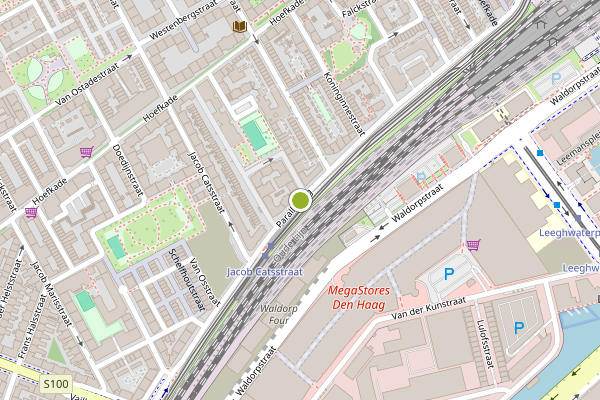 Ambulance-melding op Parallelweg, Den Haag op 24 juli, kaart-overzicht