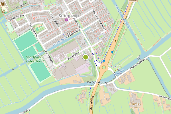 Ambulance-melding op Klaverblad, Leidschendam op 24 juli, kaart-overzicht