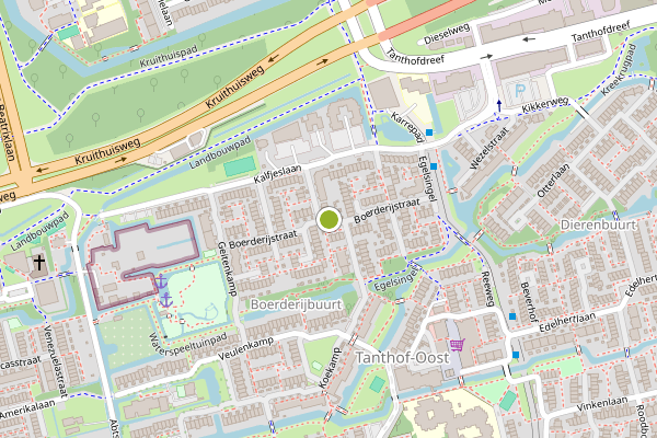 Ambulance-melding op Boerderijstraat, Delft op 24 juli, kaart-overzicht