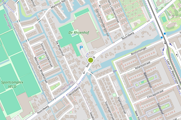 Ambulance-melding op Noordweg, Den Haag op 24 juli, kaart-overzicht