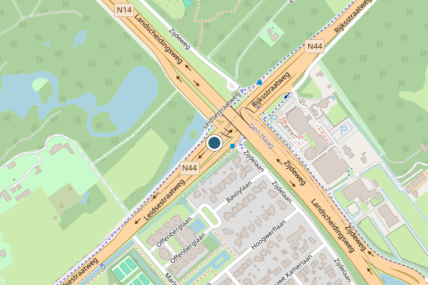 Politie-melding op Leidsestraatweg, Den Haag op 24 juli, kaart-overzicht