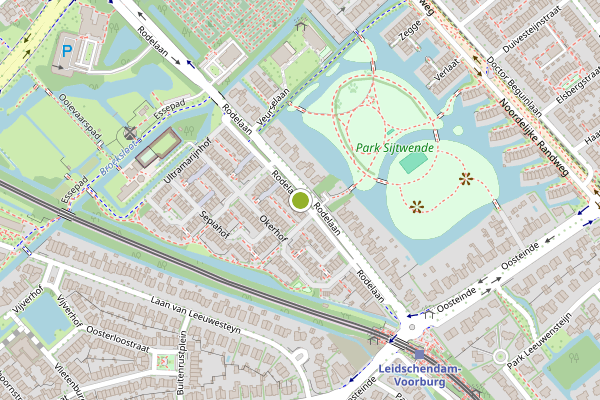 Ambulance-melding op Rodelaan, Voorburg op 13 mei, kaart-overzicht