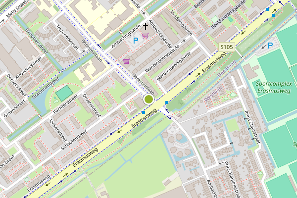 Ambulance-melding op Beresteinlaan, Den Haag op 24 juli, kaart-overzicht