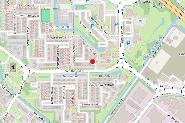 Brandweer-melding op Philadelphia Van Beeckstraat, Zoetermeer op 13 mei, kaart-overzicht