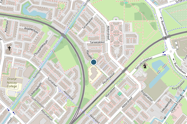 Politie-melding op Vlasakker, Zoetermeer op 24 juli, kaart-overzicht