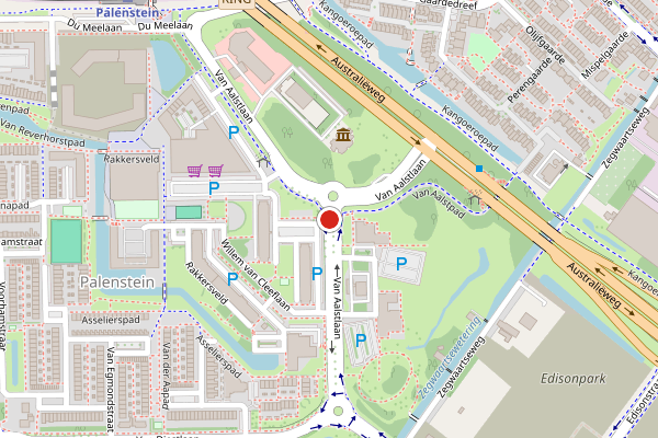 Brandweer-melding op Van Aalstlaan, Zoetermeer op 24 juli, kaart-overzicht