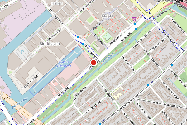Brandweer-melding op Maanweg, Den Haag op 24 juli, kaart-overzicht