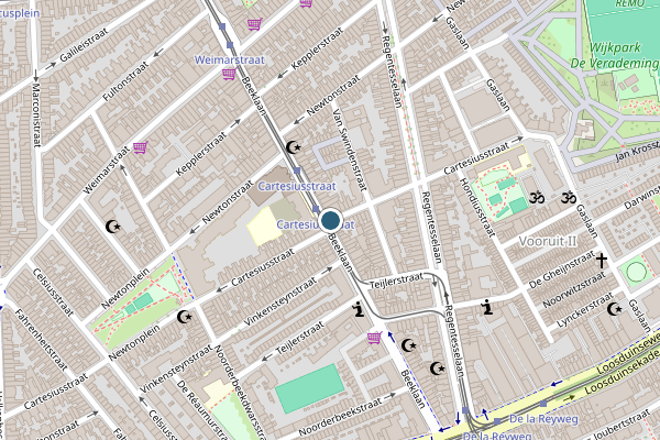 Politie-melding op Cartesiusstraat, Den Haag op 25 juli, kaart-overzicht