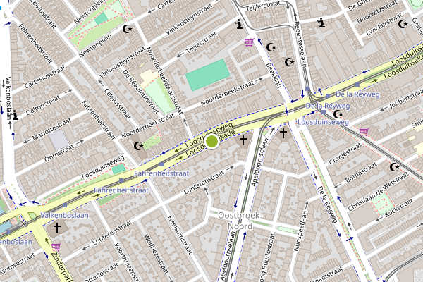 Ambulance-melding op Loosduinsekade, Den Haag op 13 mei, kaart-overzicht