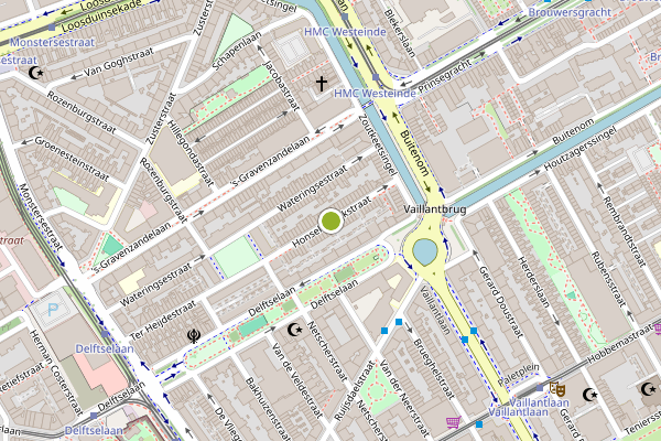 Ambulance-melding op Honselersdijkstraat, Den Haag op 13 mei, kaart-overzicht