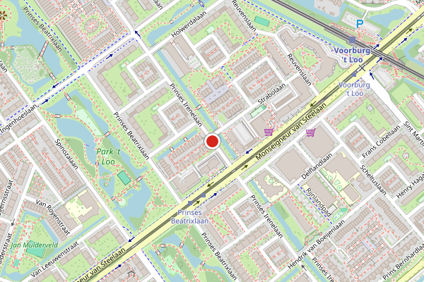 Brandweer-melding op Prinses Irenelaan, Voorburg op 25 juli, kaart-overzicht