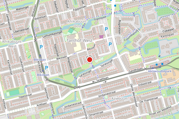 Brandweer-melding op Ghanastraat, Delft op 25 juli, kaart-overzicht