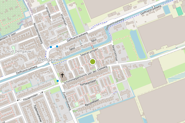 Ambulance-melding op Burgemeester Scholtenstraat, Delfgauw op 25 juli, kaart-overzicht