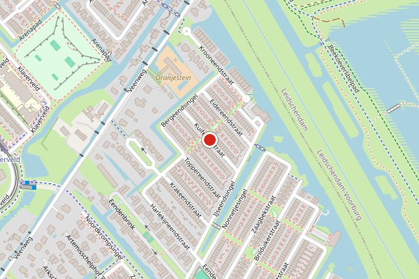 Brandweer-melding op Kuifeendstraat, Den Haag op 25 juli, kaart-overzicht