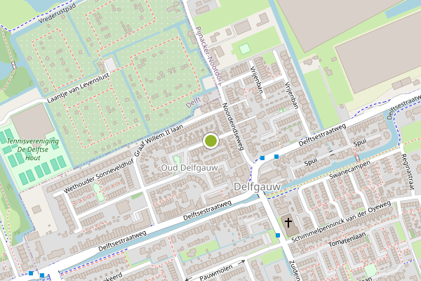 Ambulance-melding op Post van der Burgstraat, Delfgauw op 25 juli, kaart-overzicht